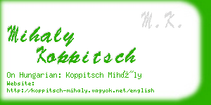 mihaly koppitsch business card